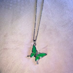 Mood changing butterfly necklace